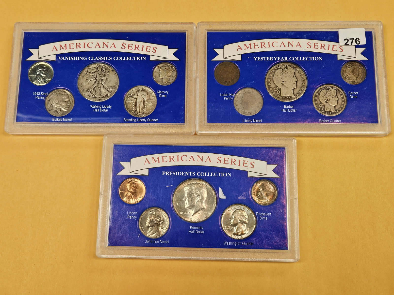 Three Americana Series silver US coin sets - 2