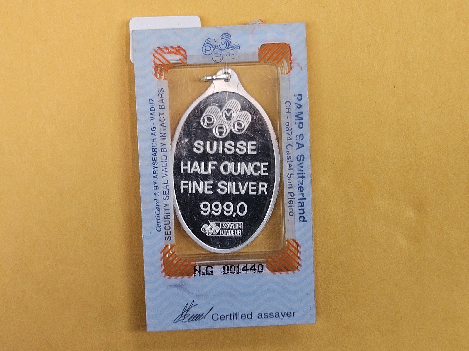 PAMP SUISSE One-Half troy ounce .999 fine silver proof art piece - 3