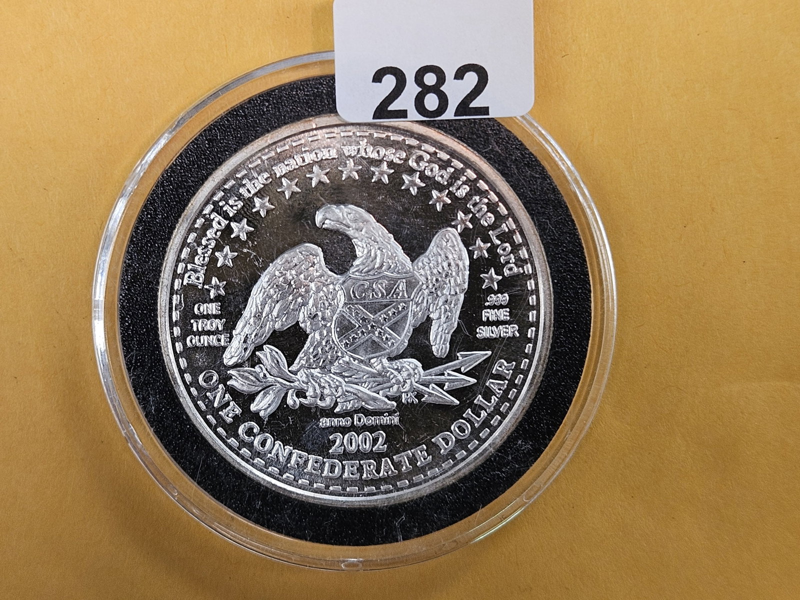 One Troy ounce .999 fine silver art round (1 of 2)