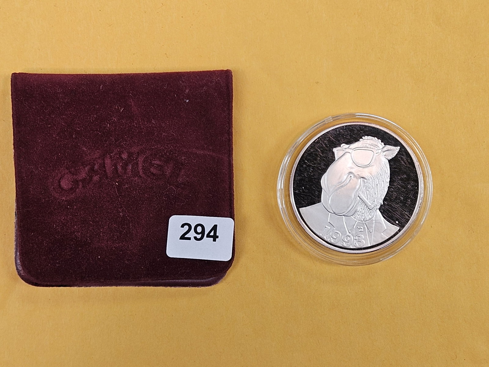 One Troy ounce .999 fine silver art round (1 of 3)