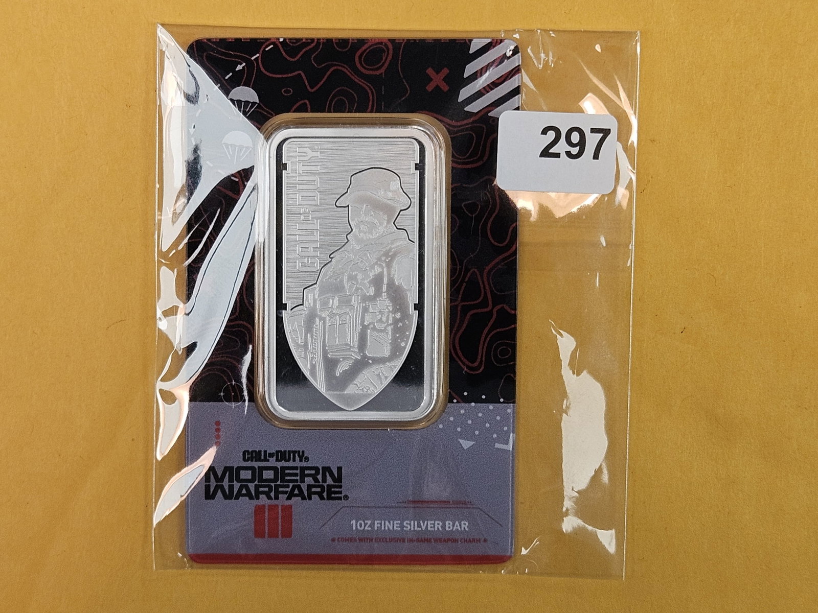 One Troy ounce .999 fine silver art bar: Call of Duty. Modern Warfare