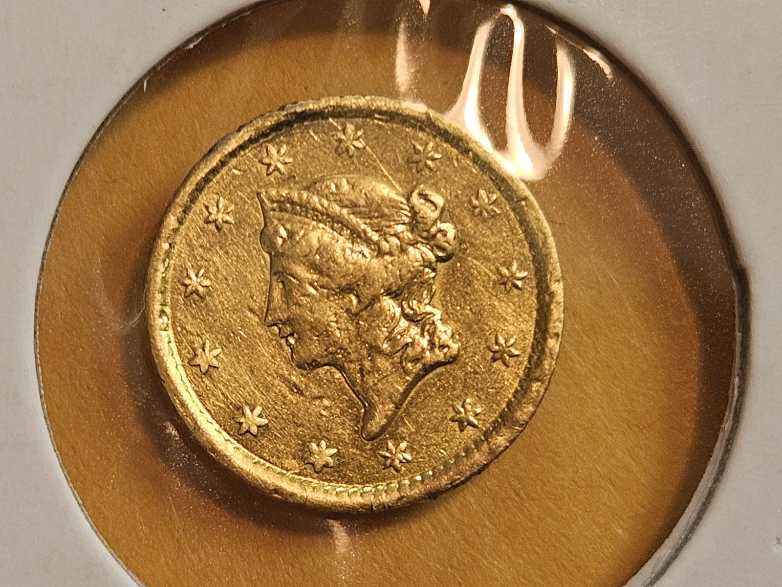 GOLD! Brilliant 1852 Gold Dollar: Circulated
