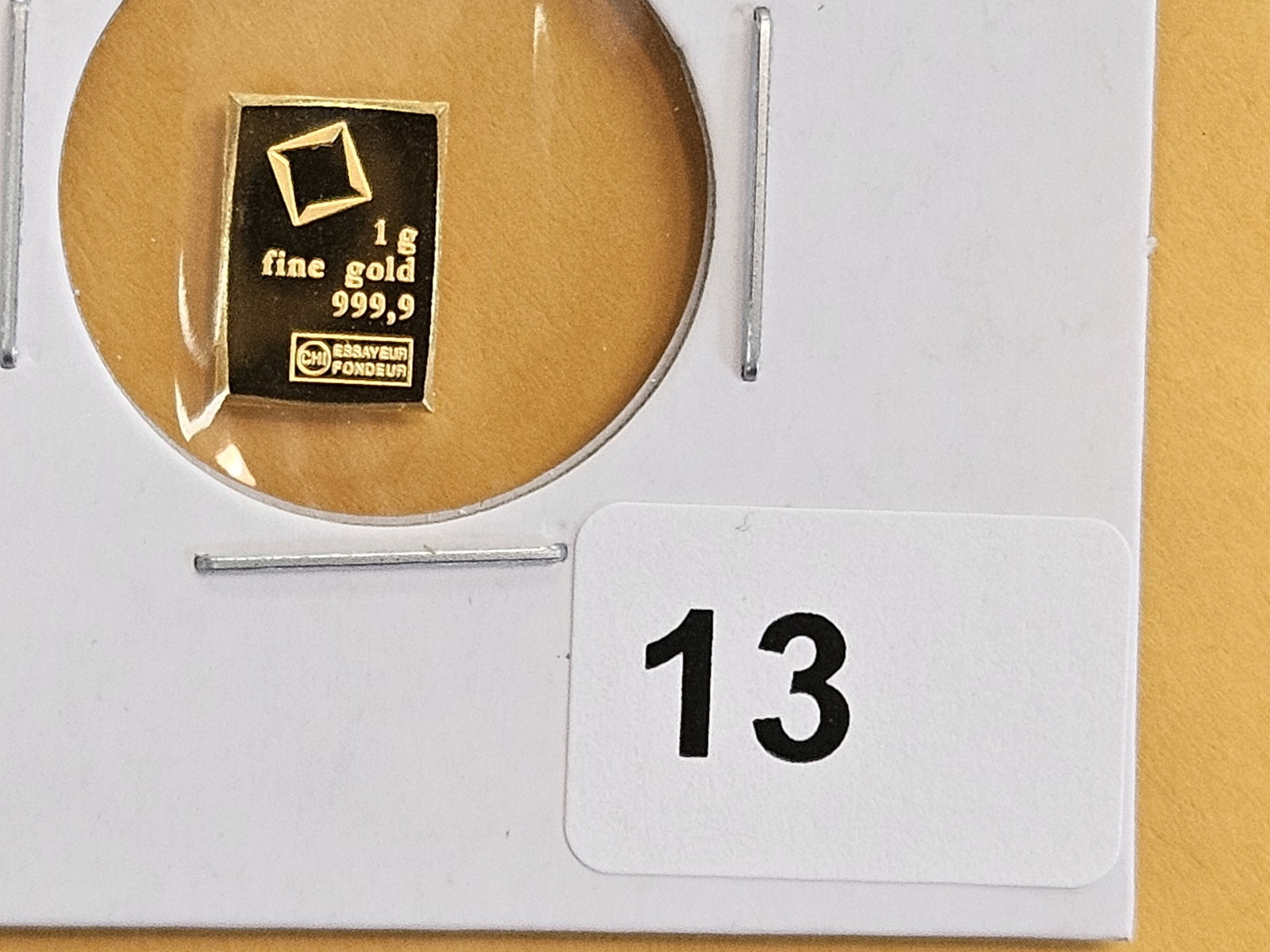 GOLD! Valcambi Suisse One Gram .9999 fine gold bar (1 of 2)