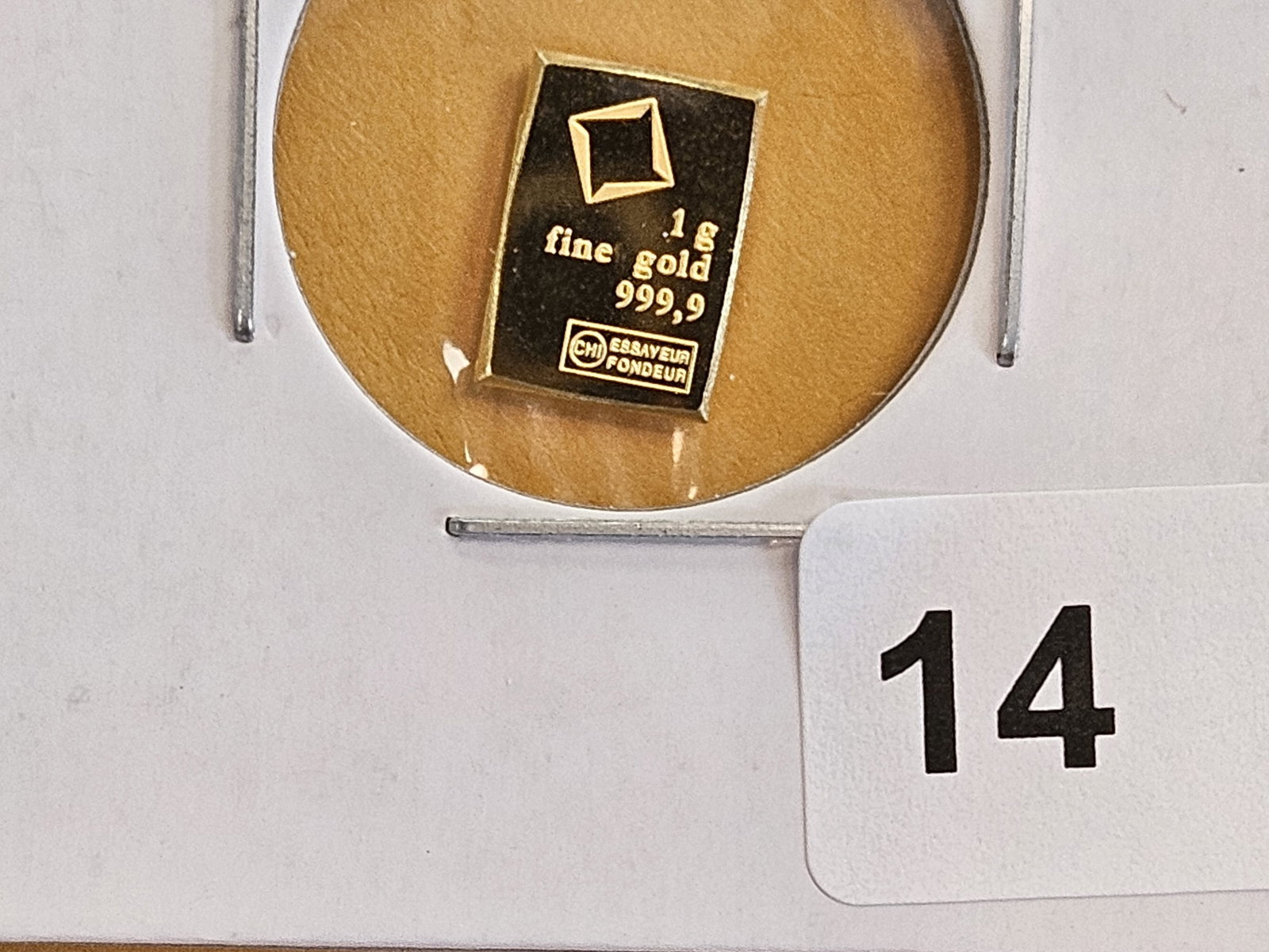GOLD! Valcambi Suisse One Gram .9999 fine gold bar (1 of 2)