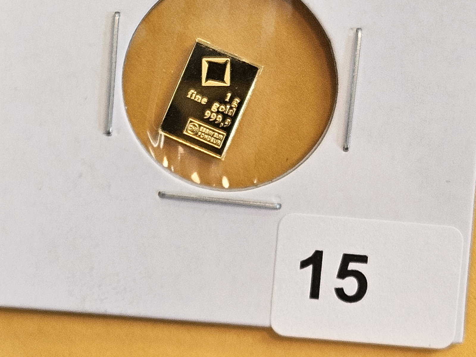 GOLD! Valcambi Suisse One Gram .9999 fine gold bar (1 of 2)