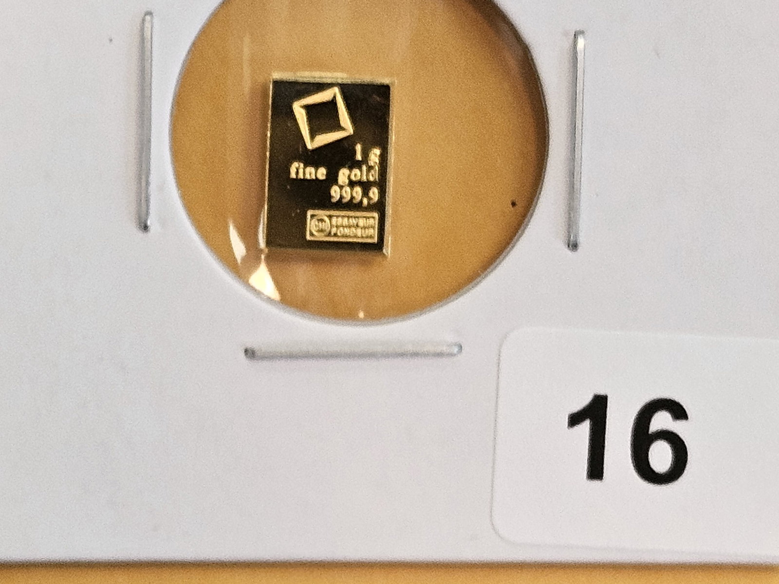 GOLD! Valcambi Suisse One Gram .9999 fine gold bar (1 of 2)