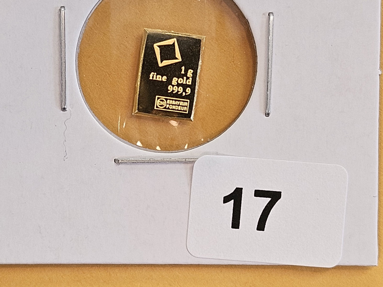 GOLD! Valcambi Suisse One Gram .9999 fine gold bar (1 of 2)