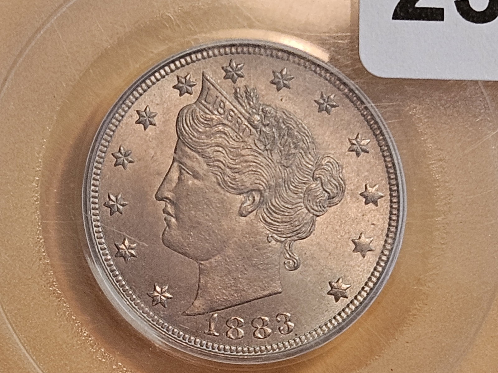 GEM PCGS OGH 1883 No Cents Liberty "V" Nickel in Mint State 65: Old Green Holder! Good luster