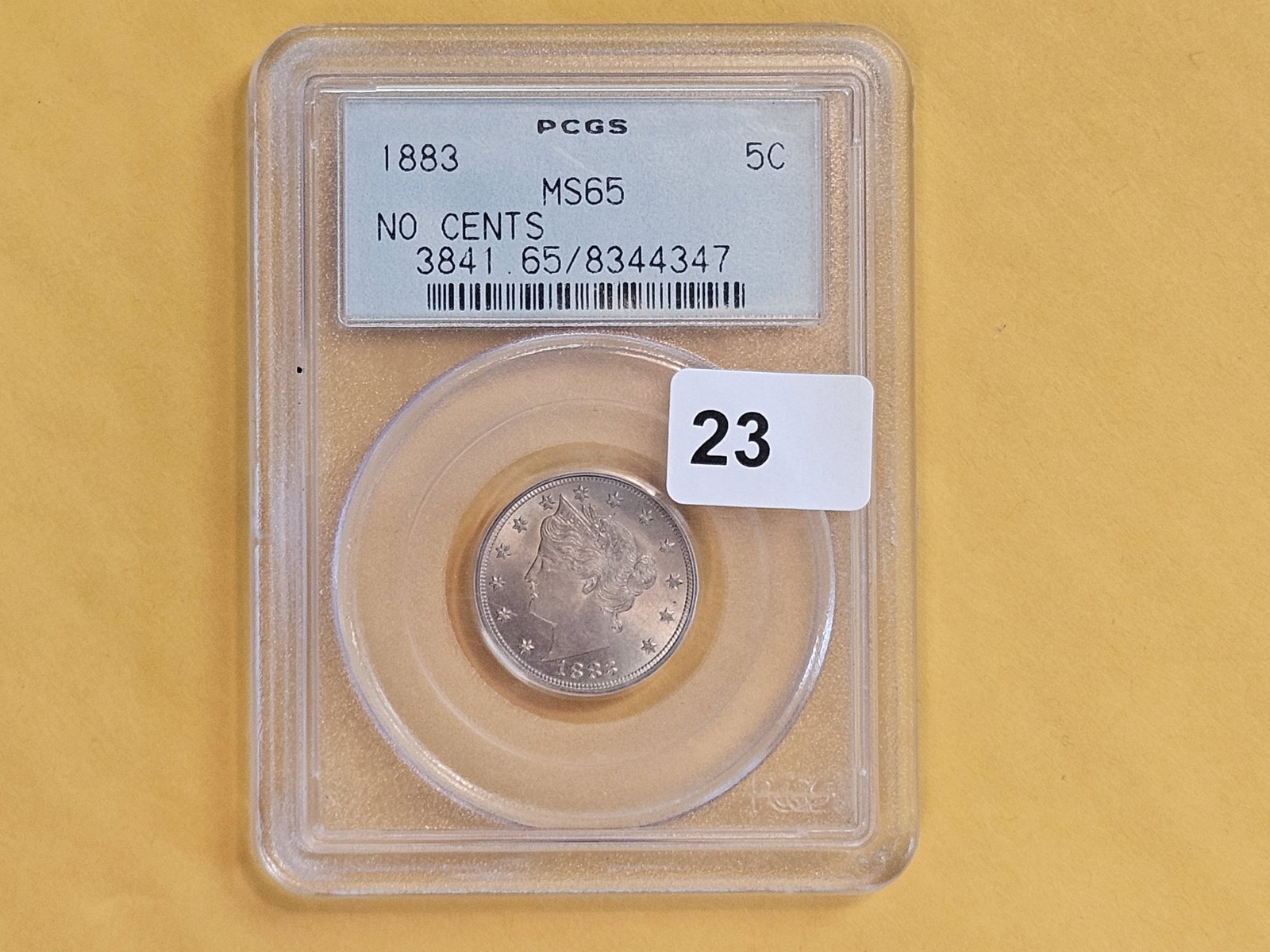 GEM PCGS OGH 1883 No Cents Liberty "V" Nickel in Mint State 65 - 2