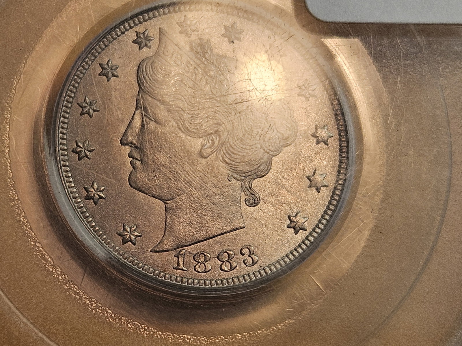 GEM PCGS OGH 1883 No Cents Liberty "V" Nickel in Mint State 65 - 3