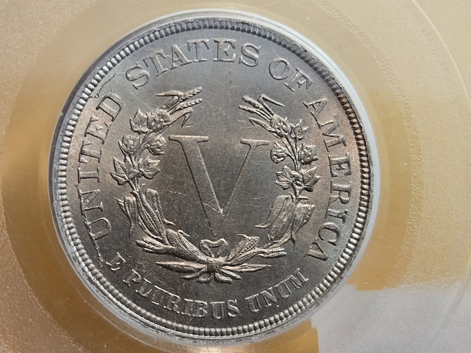 GEM PCGS OGH 1883 No Cents Liberty "V" Nickel in Mint State 65 - 7