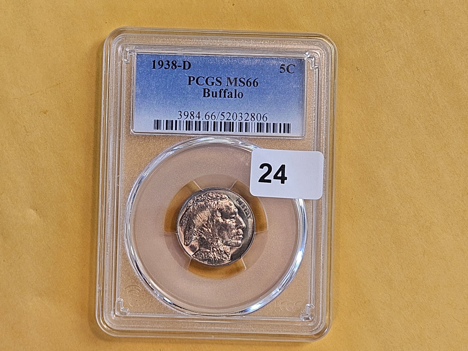 GEM! PCGS 1938-D Buffalo Nickel in Mint State 66 - 2