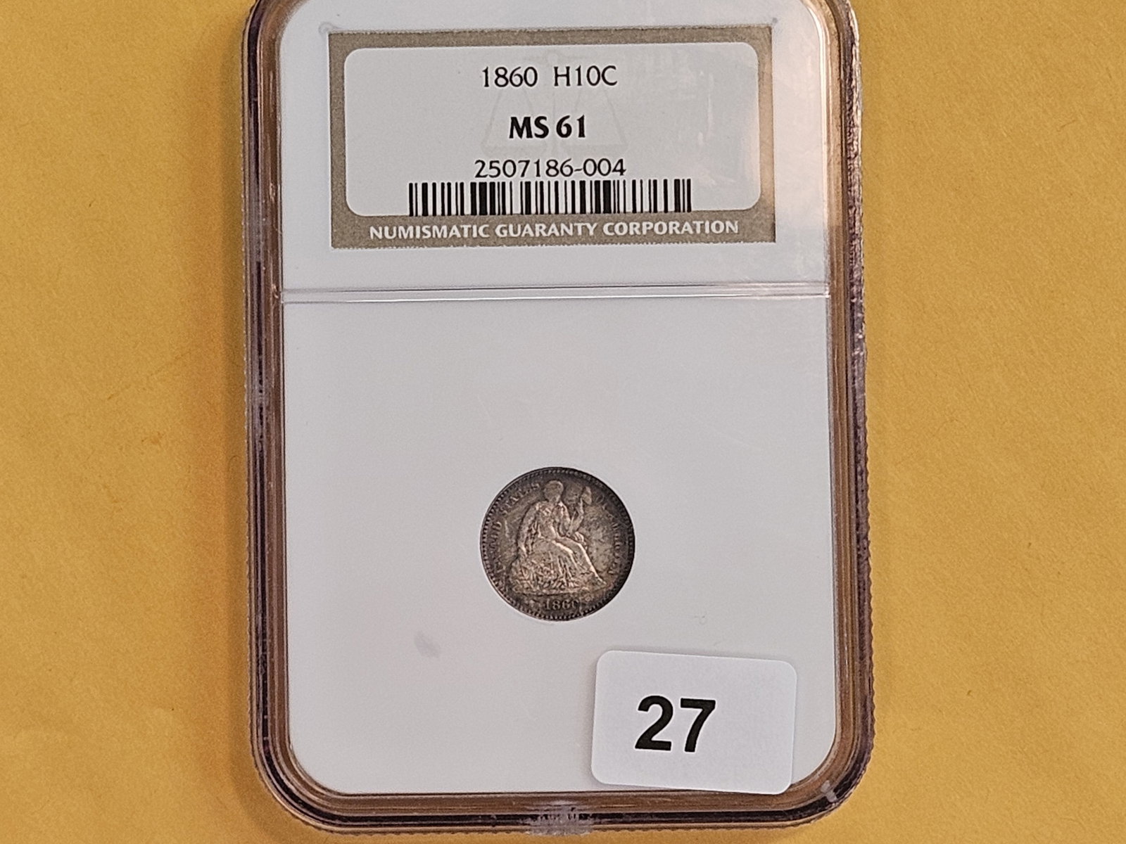 ** NGC 1860 Seated Liberty Half-Dime in Mint State 61 - 2