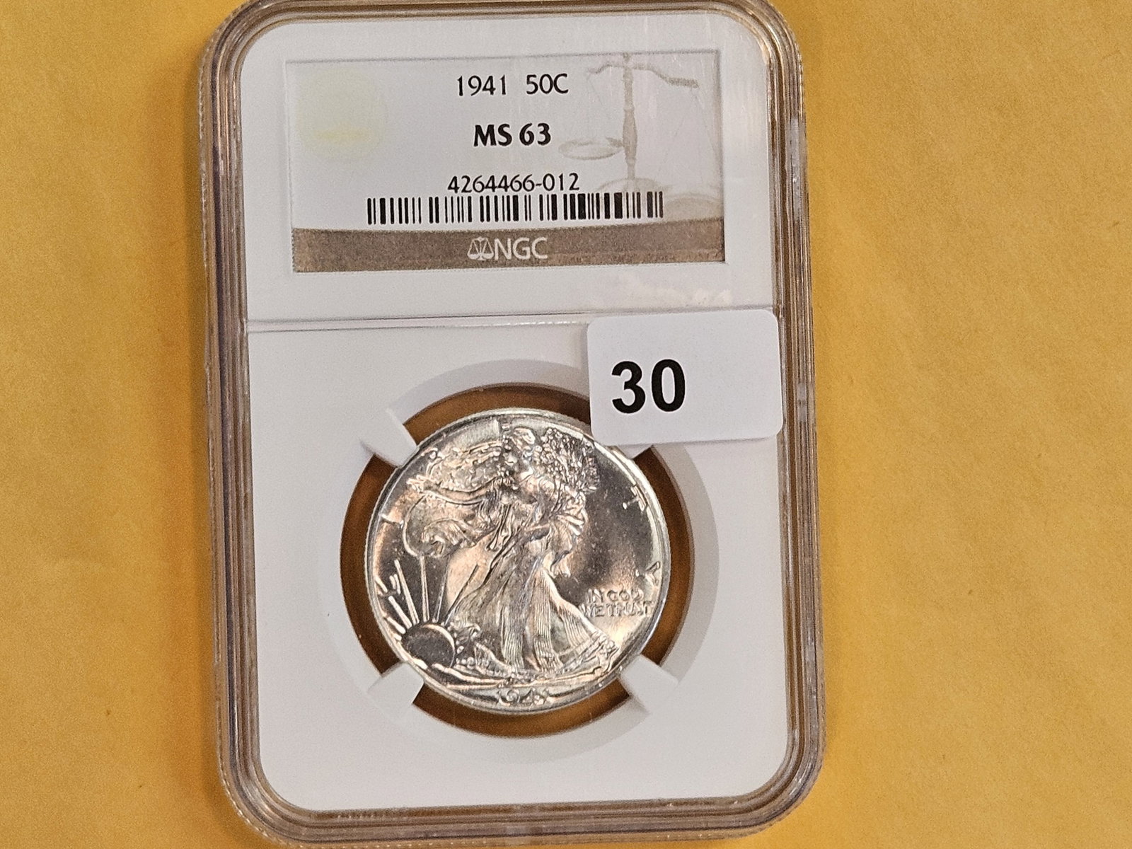 NGC 1941 Walking Liberty silver Half Dollar in Mint State 63 - 2