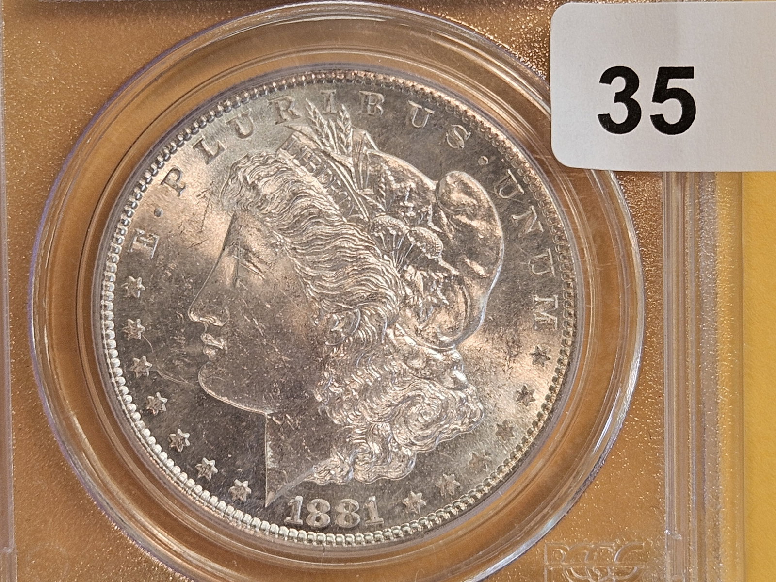 PCGS 1881-S Morgan Dollar in Mint State 63: Very nice