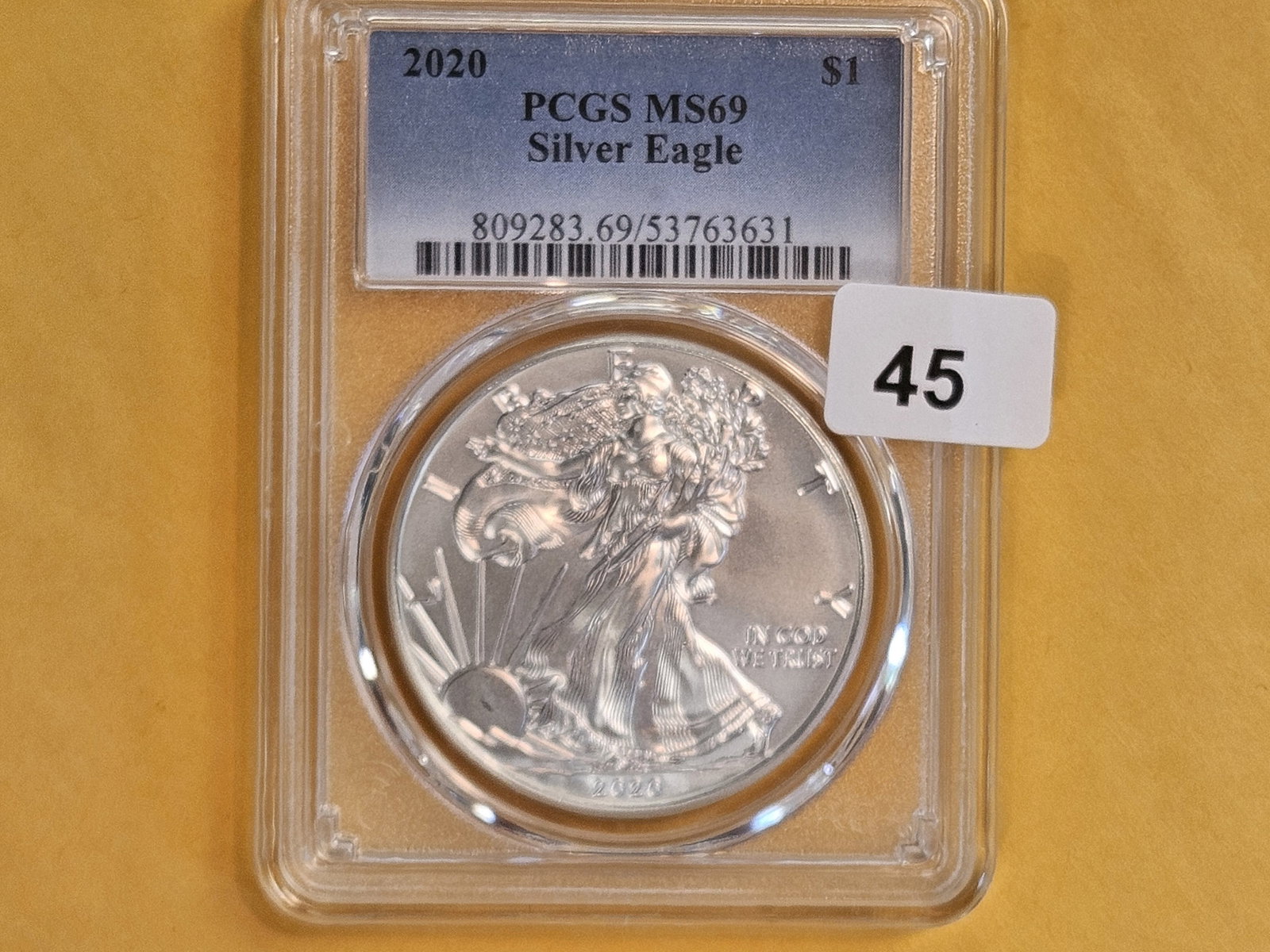 PCGS 2020 American Silver Eagle in Mint State 69: Nice