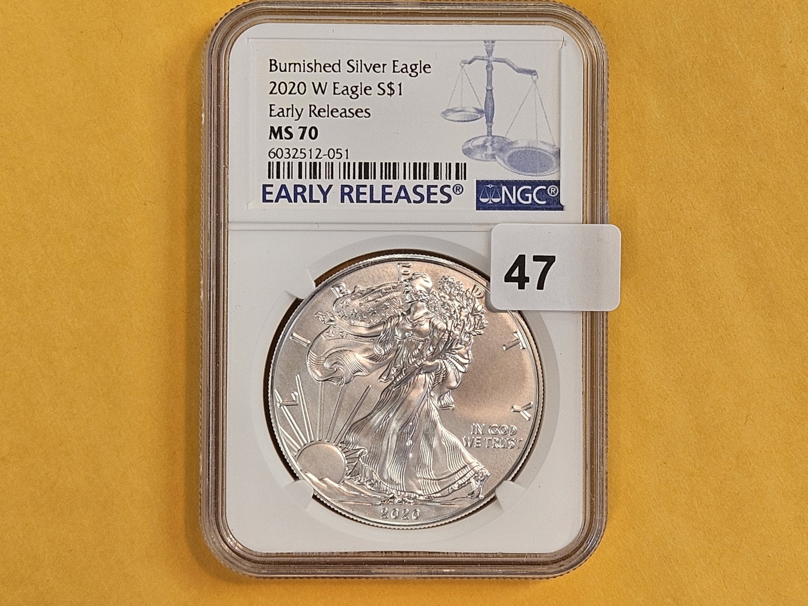 PERFECT! NGC 2020-W American Silver Eagle in Mint State 70 (1 of 2)