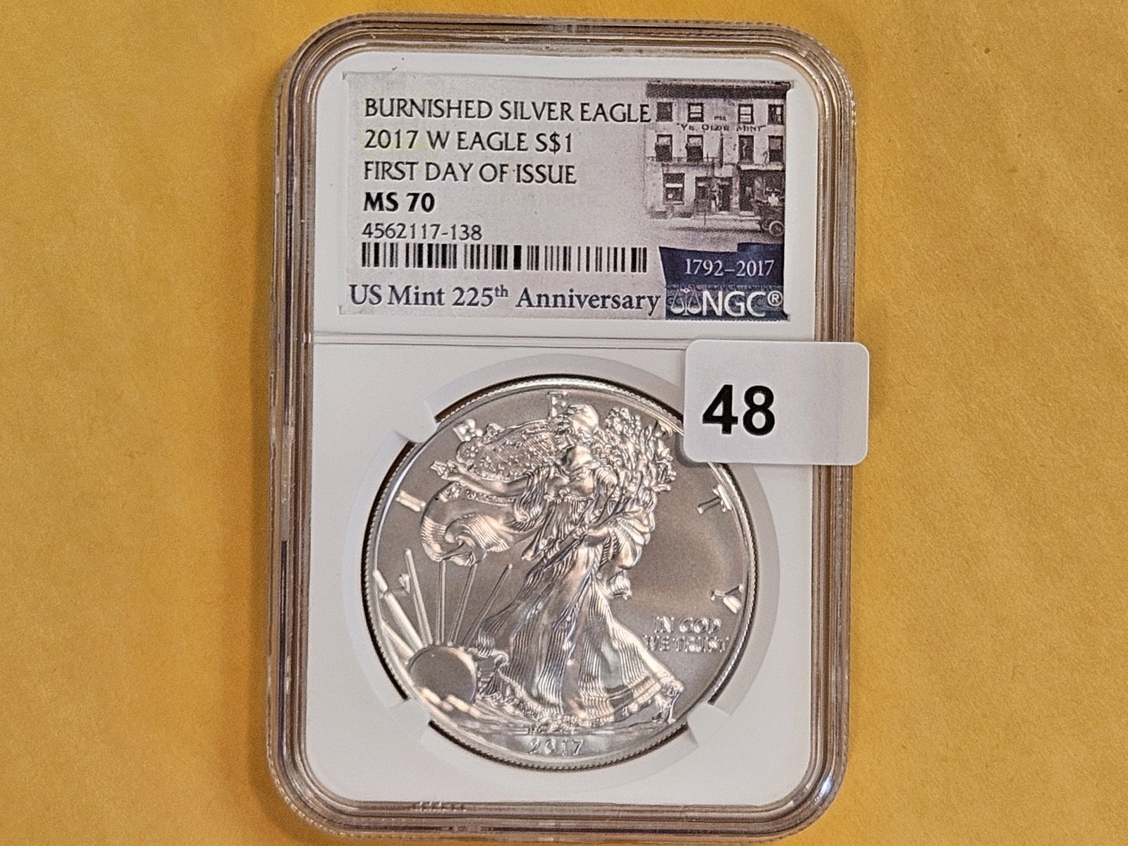 PERFECT! NGC 2017-W American Silver Eagle in Mint State 70 (1 of 2)