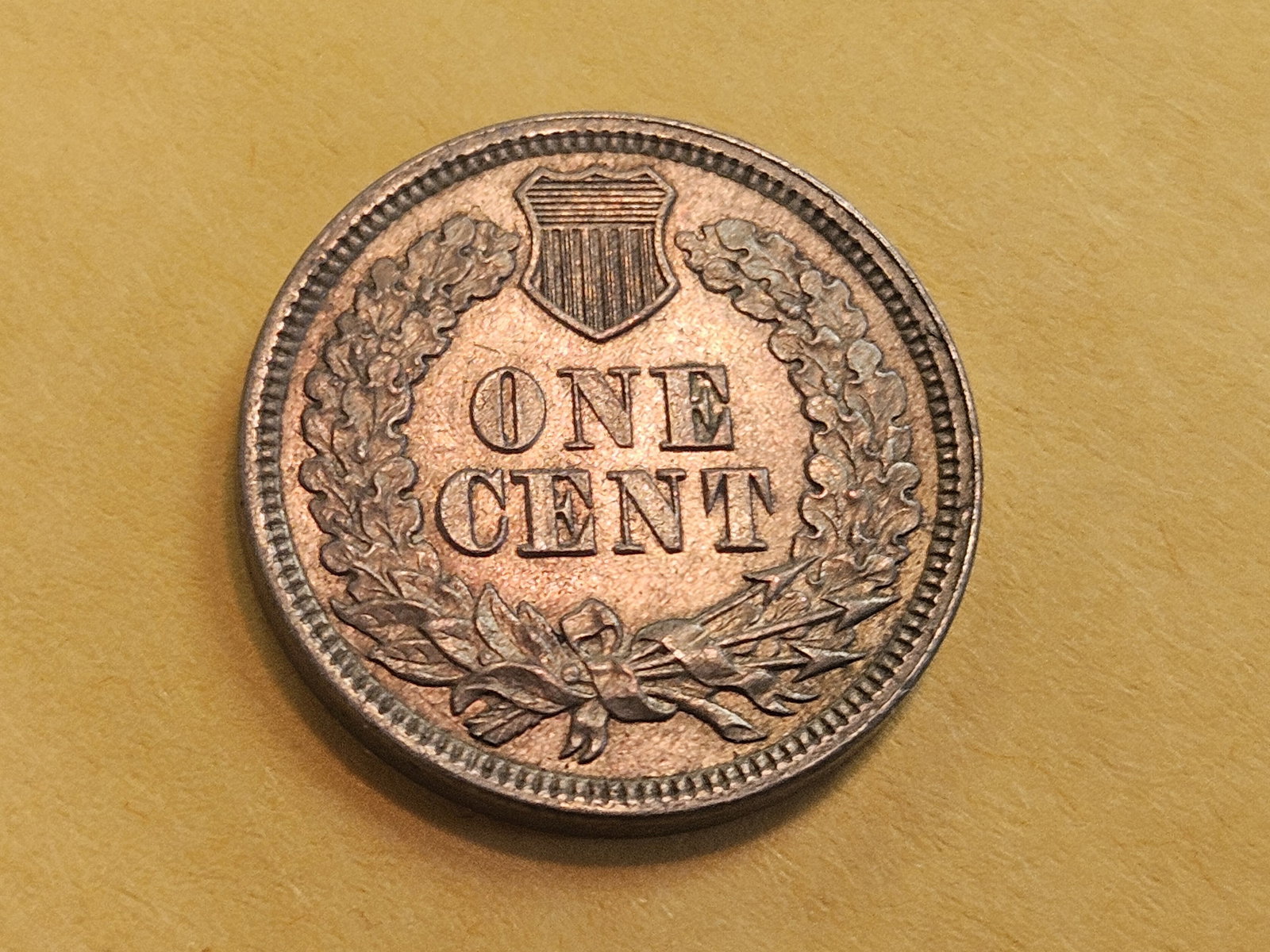 Brilliant About Uncirculated Plus 1863 Copper-Nickel Indian cent - 5