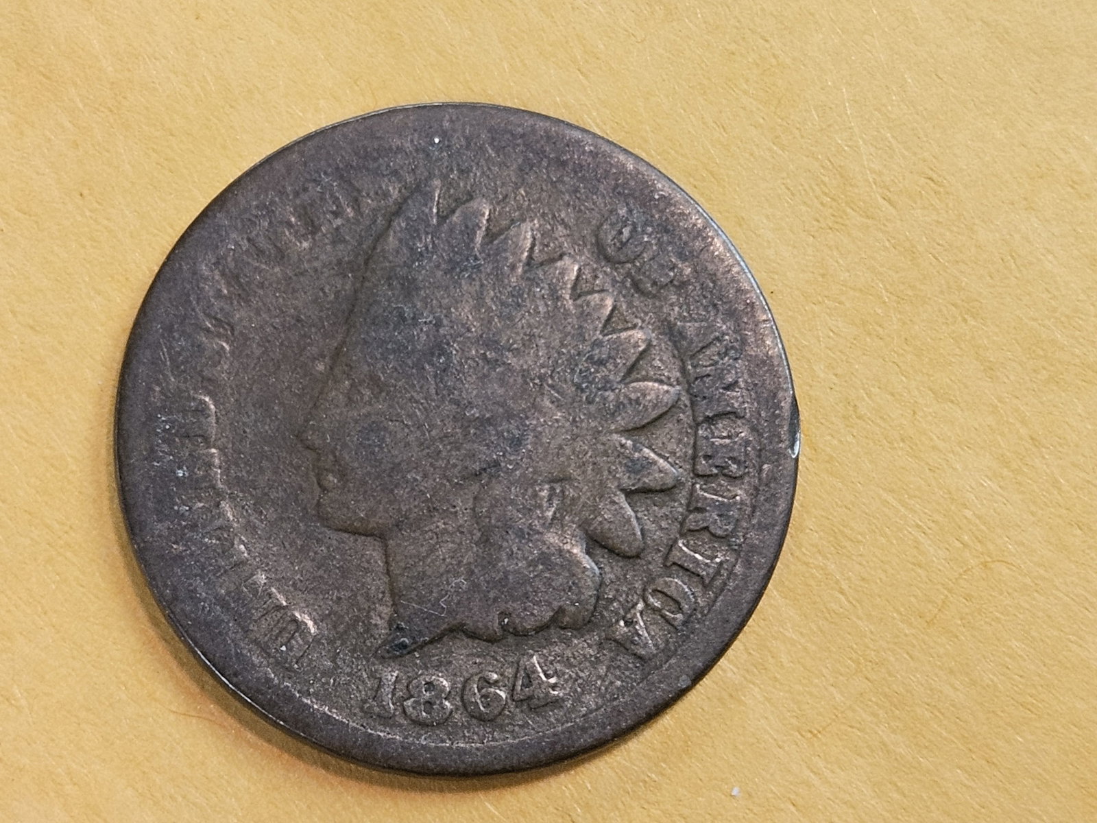 Semi-key 1864-L Indian Cent (1 of 3)