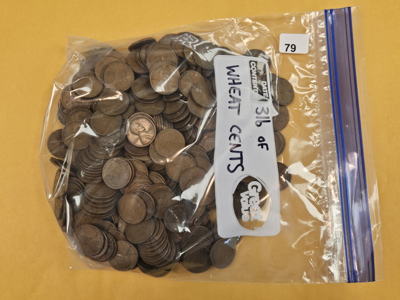 THREE POUNDS of Wheat cents (1 of 2)