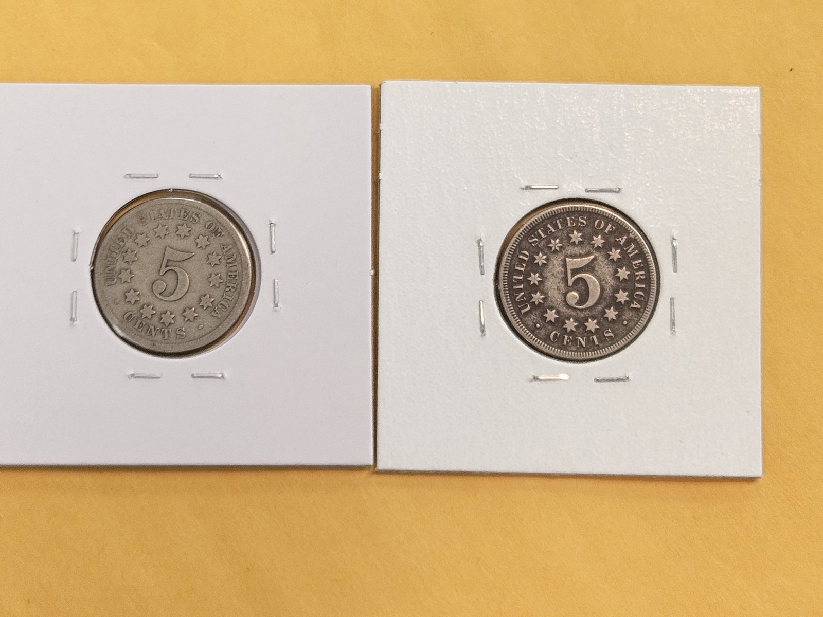 1867 and 1869 Shield Nickels - 2