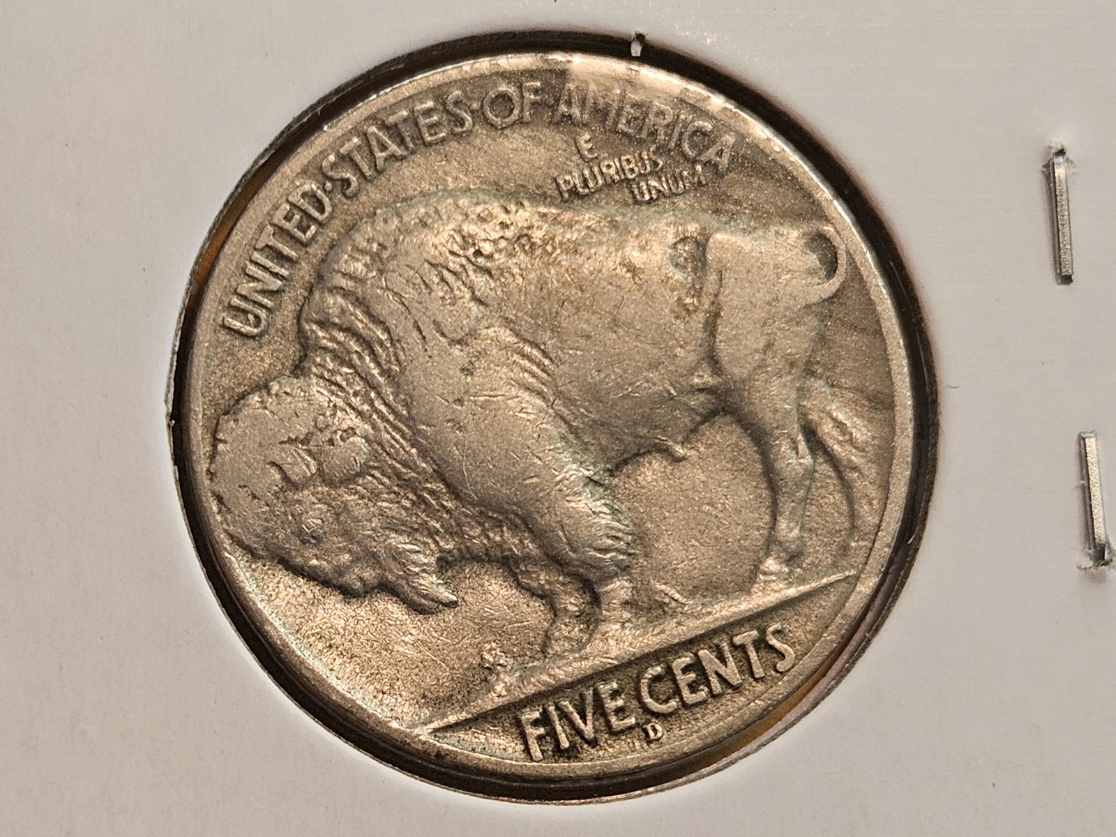 * Semi-key 1913-D Type 2 Buffalo Nickel in Very Fine - 3