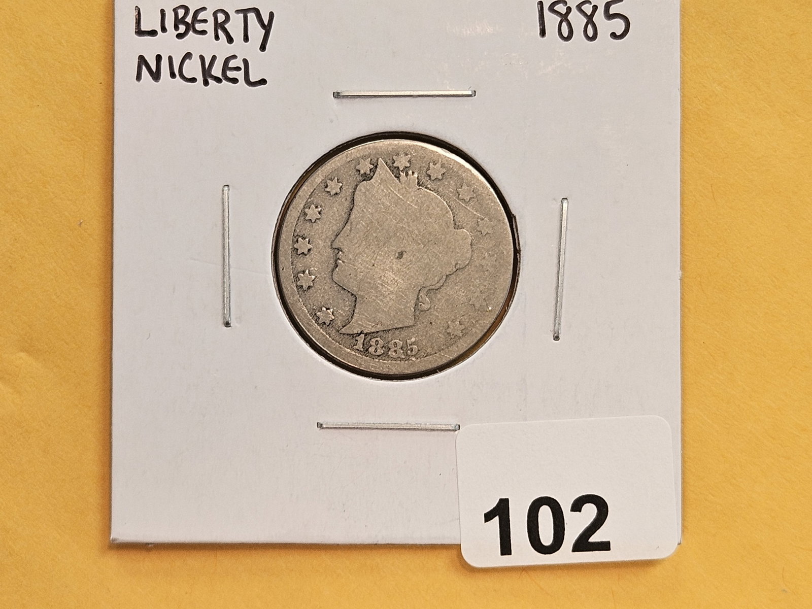 KEY DATE! 1885 Liberty "V" Nickel - 2
