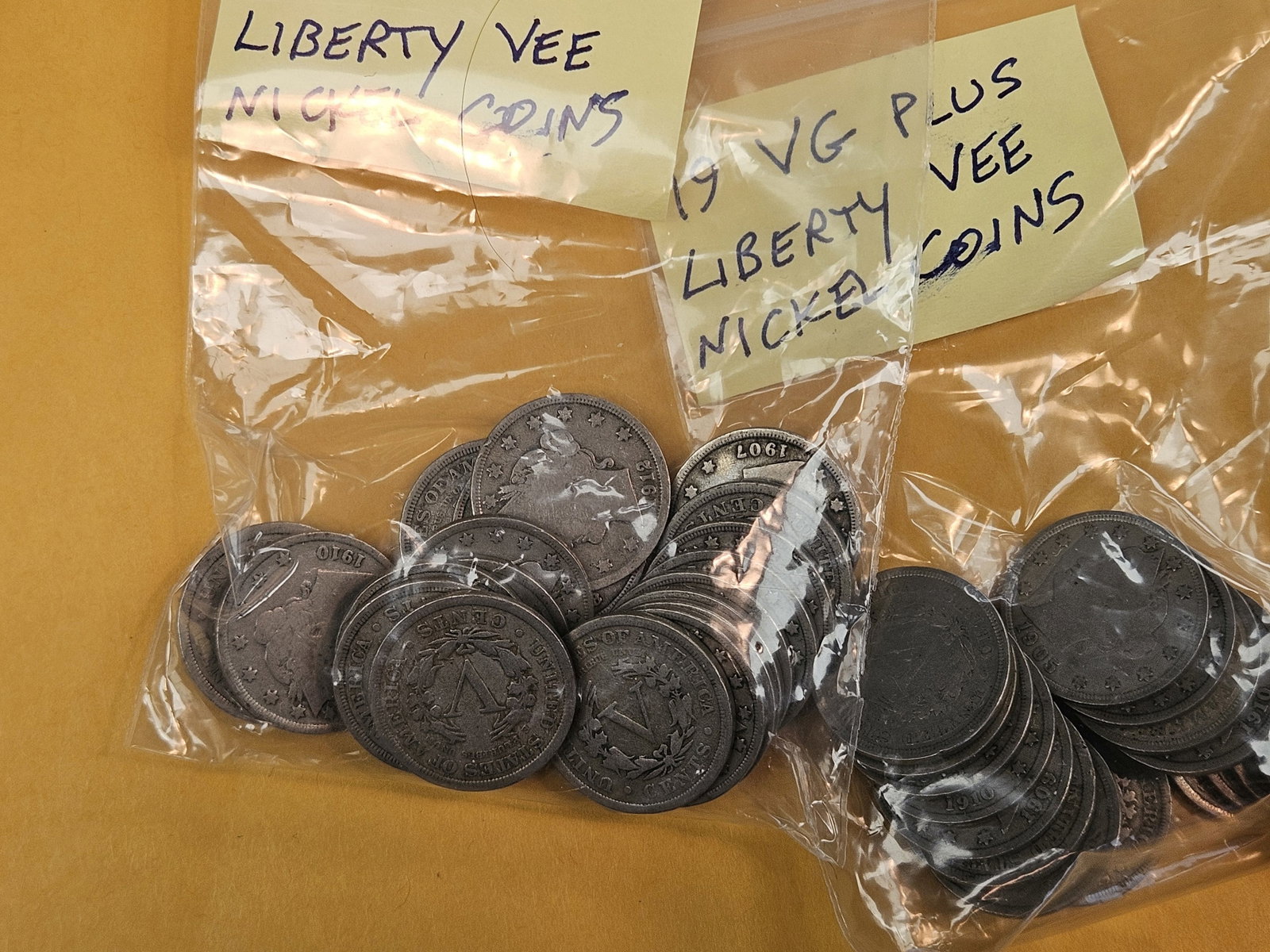 Four mixed bags of Liberty "V" Nickels - 2