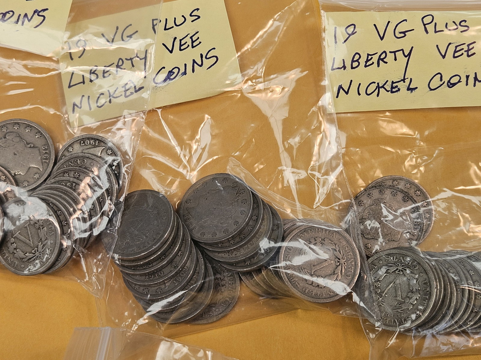 Four mixed bags of Liberty "V" Nickels - 3