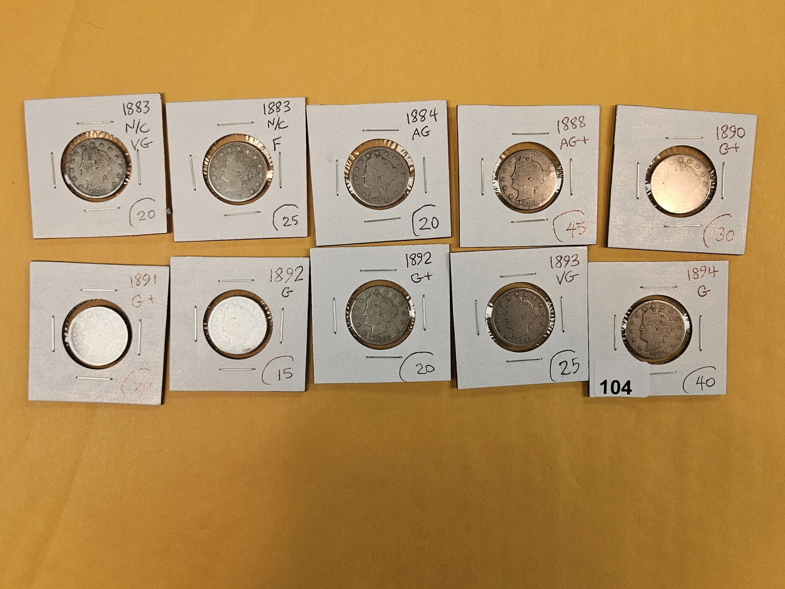 Ten earlier, Little better date Liberty "V" Nickels (1 of 8)
