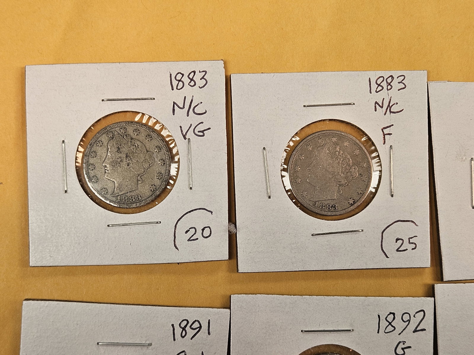 Ten earlier, Little better date Liberty "V" Nickels - 2