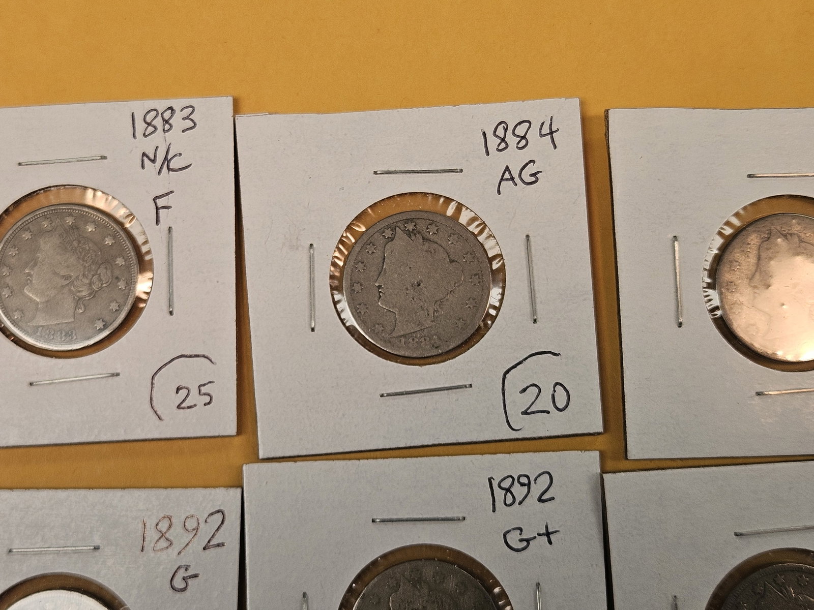 Ten earlier, Little better date Liberty "V" Nickels - 3