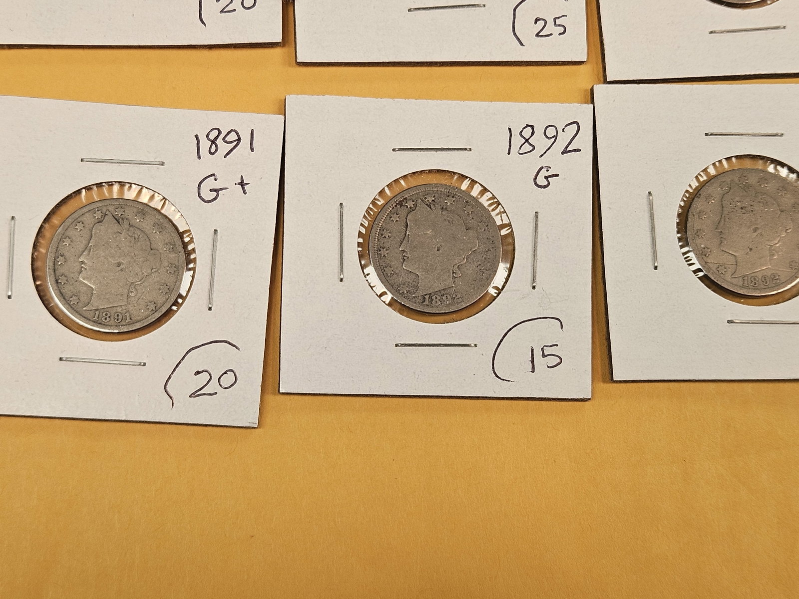 Ten earlier, Little better date Liberty "V" Nickels - 5