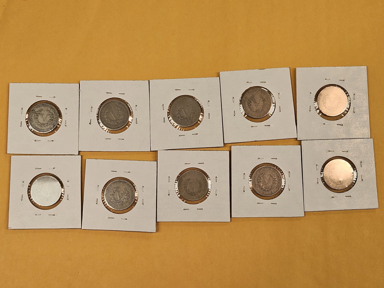 Ten earlier, Little better date Liberty "V" Nickels - 8