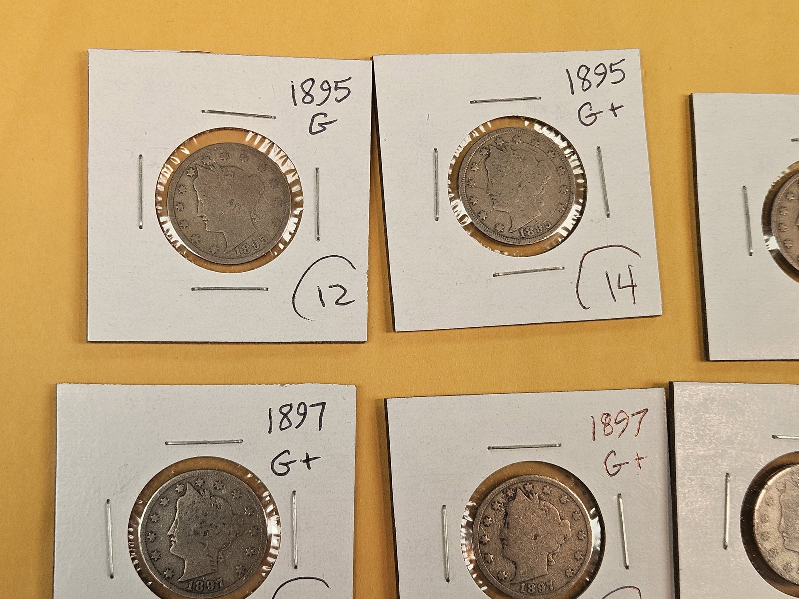 Fifteen pre-1900 Liberty "V" Nickels - 2