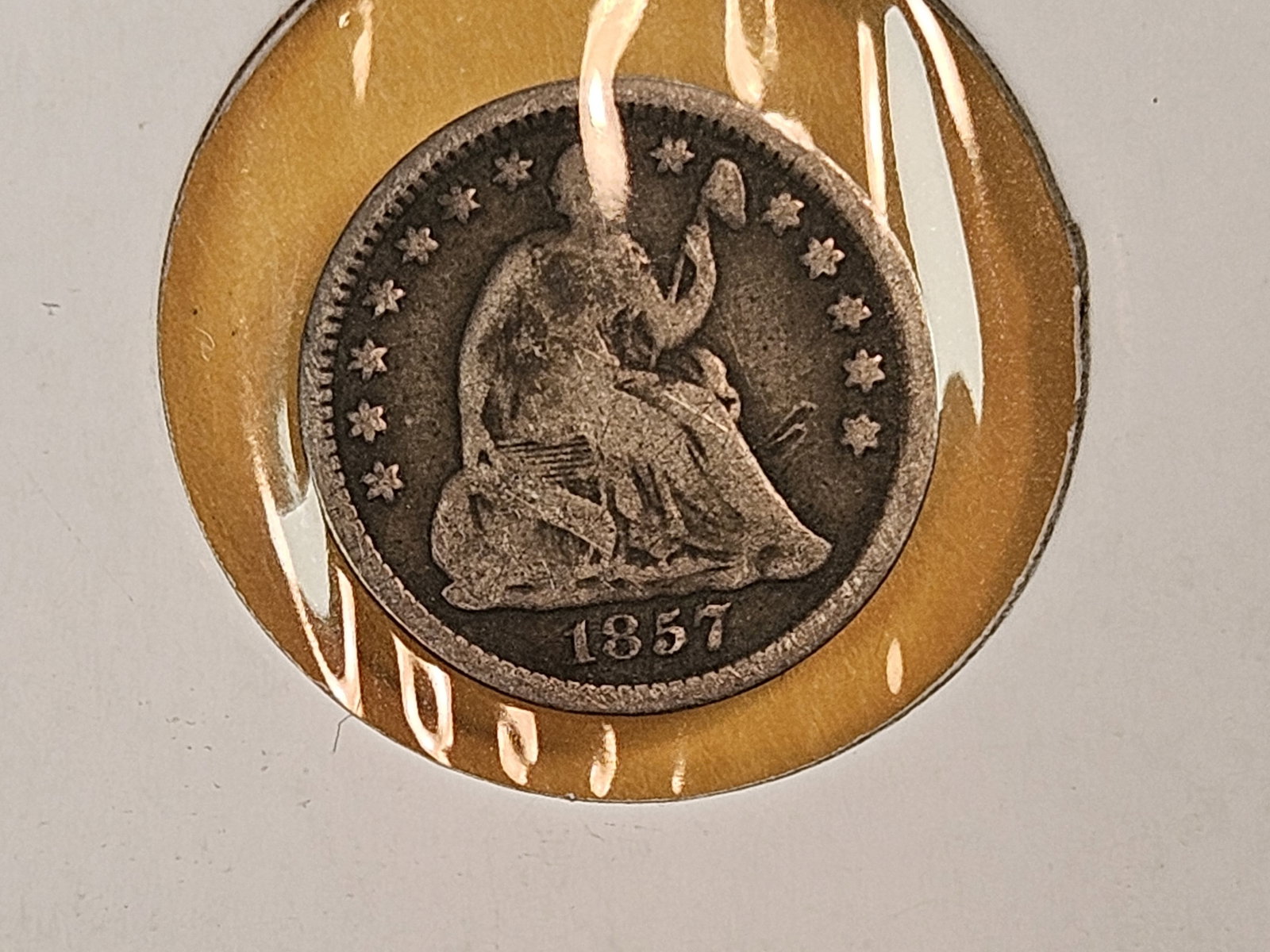 1857 and 1869 Seated Liberty silver Half-Dimes - 2