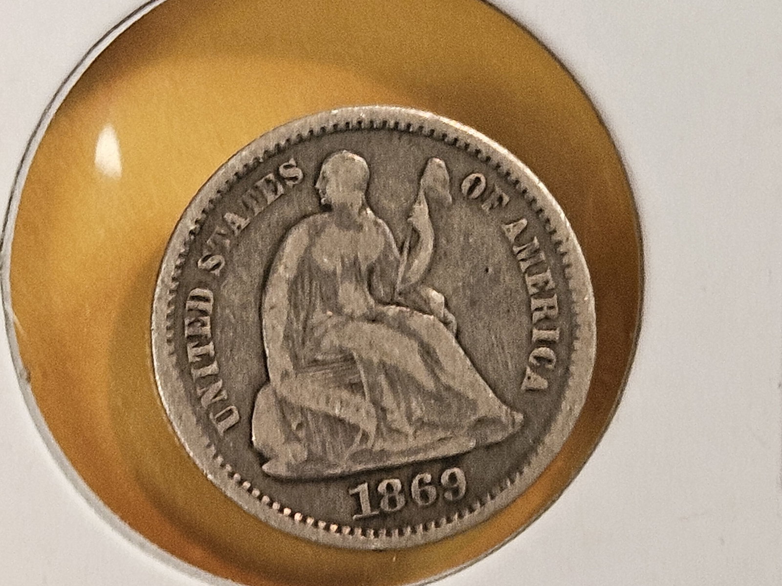 1857 and 1869 Seated Liberty silver Half-Dimes - 4