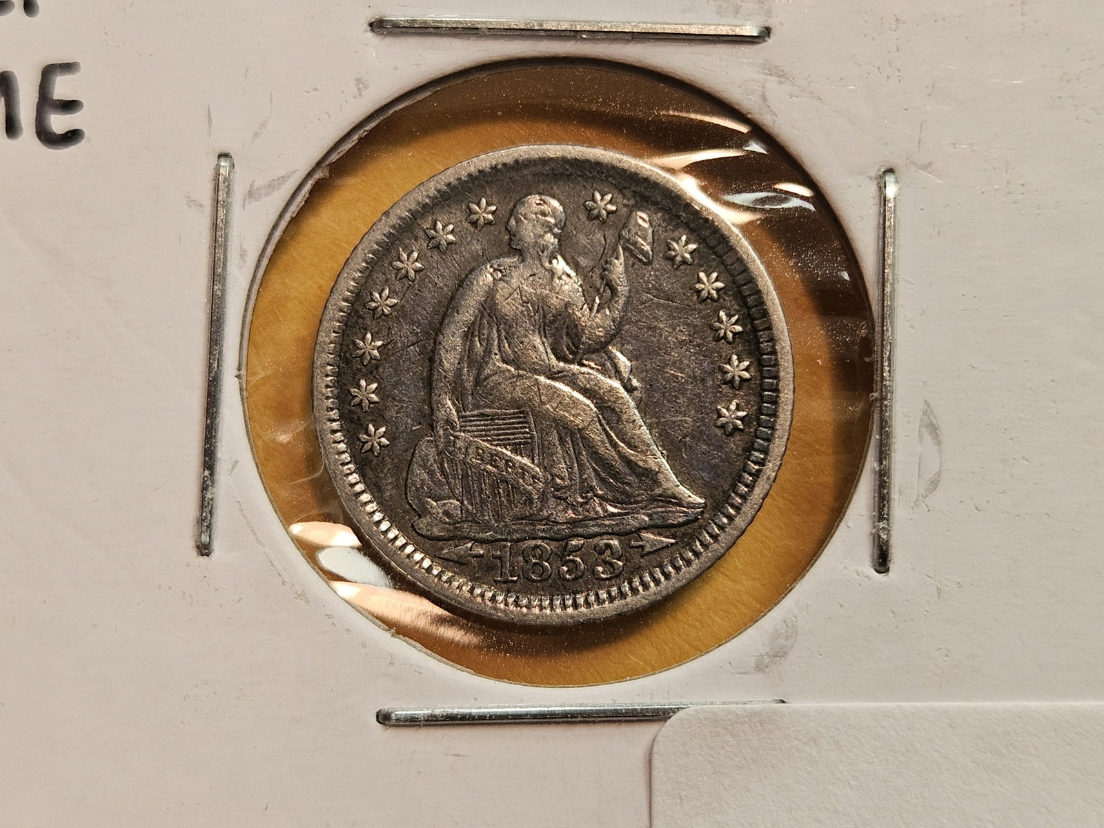 1853 With Arrows Seated Liberty silver half dime (1 of 3)