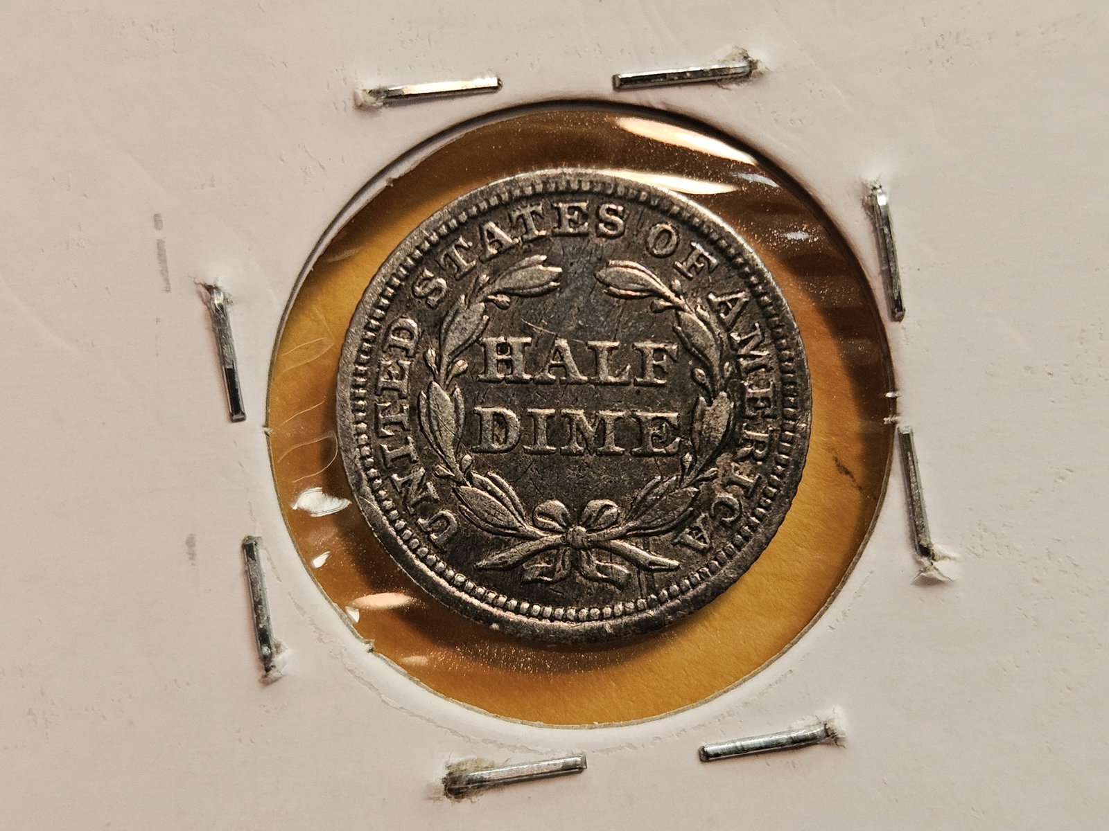 1853 With Arrows Seated Liberty silver half dime - 3