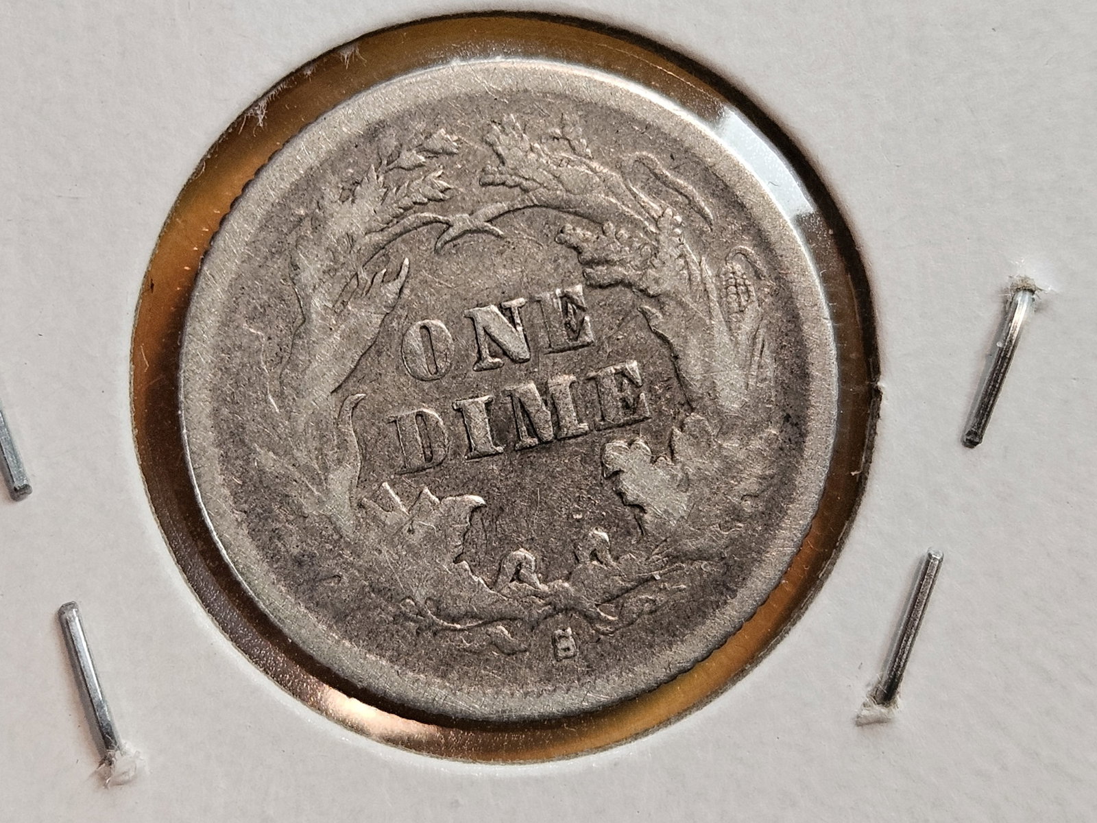 1876-S Seated Liberty silver Dime - 3