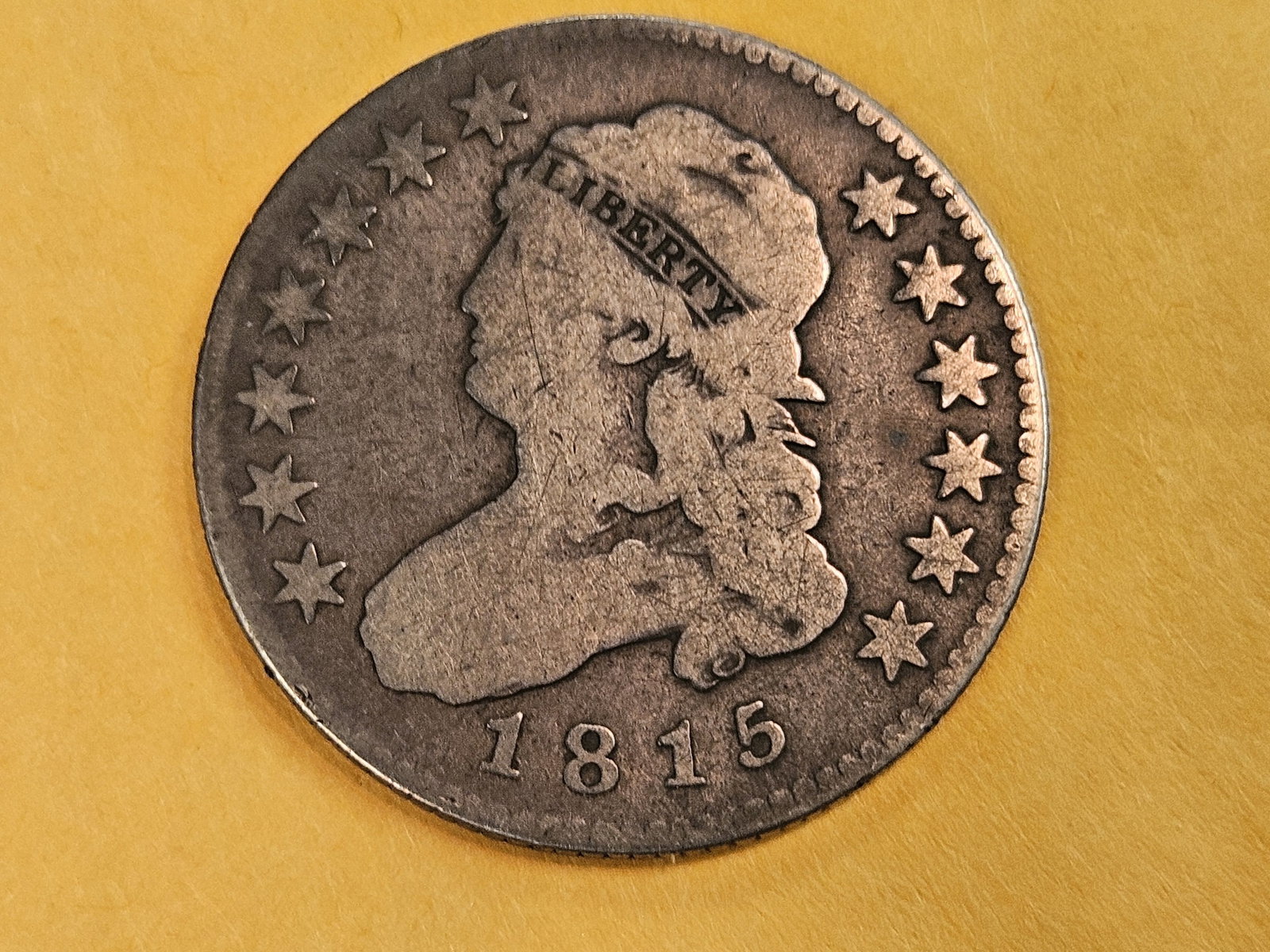 ** Scarce ** 1815 Capped Bust Quarter in Very Good: Solid coin!