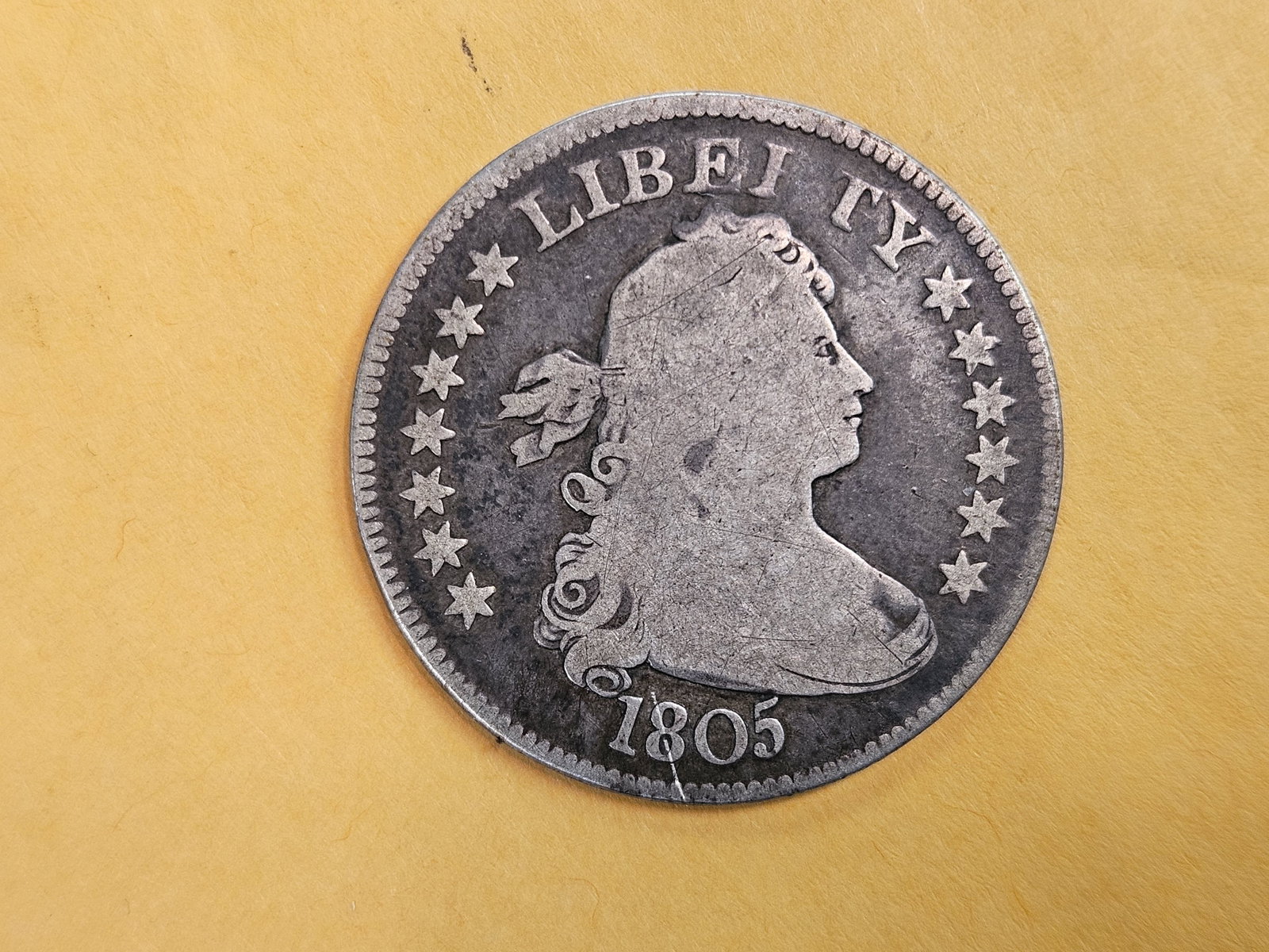 ** VERY SCARCE ** 1805 Draped Bust Quarter in Very Good!: Very well preserved coin!