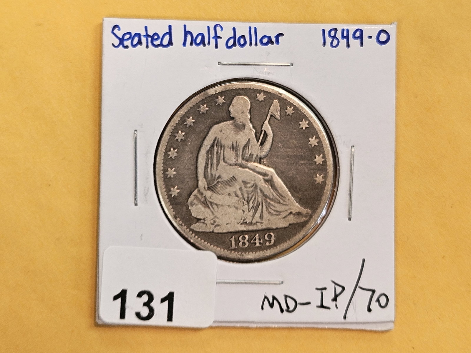 1849-O Seated Liberty silver Half Dollar - 2