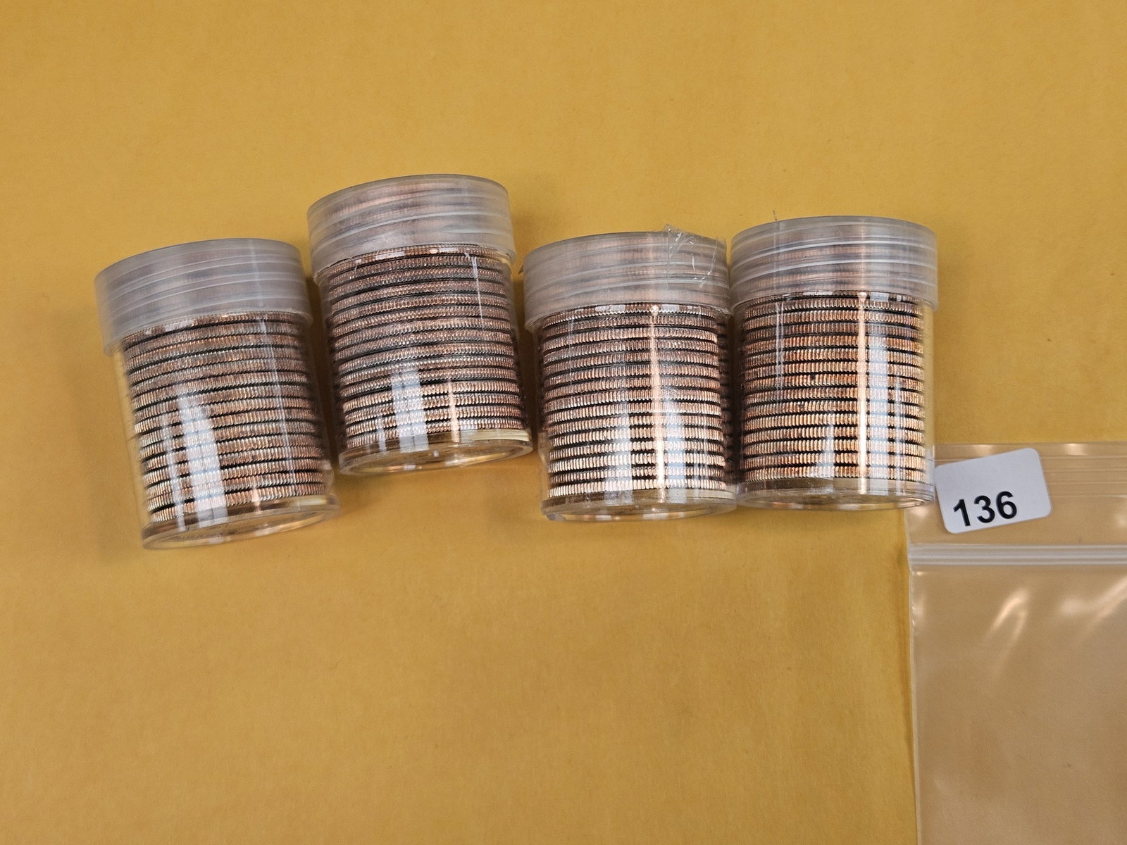 Four mixed, Brilliant Uncirculated Rolls of Kennedy Half Dollars - 2