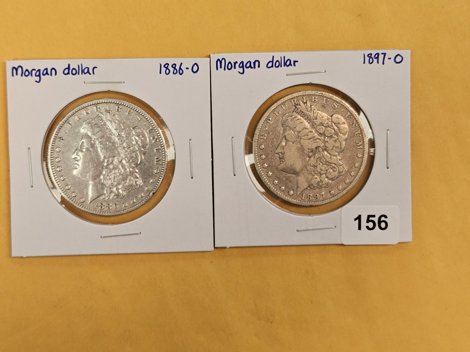 Two little better date Morgan silver Dollars: 1886-O and 1897-O