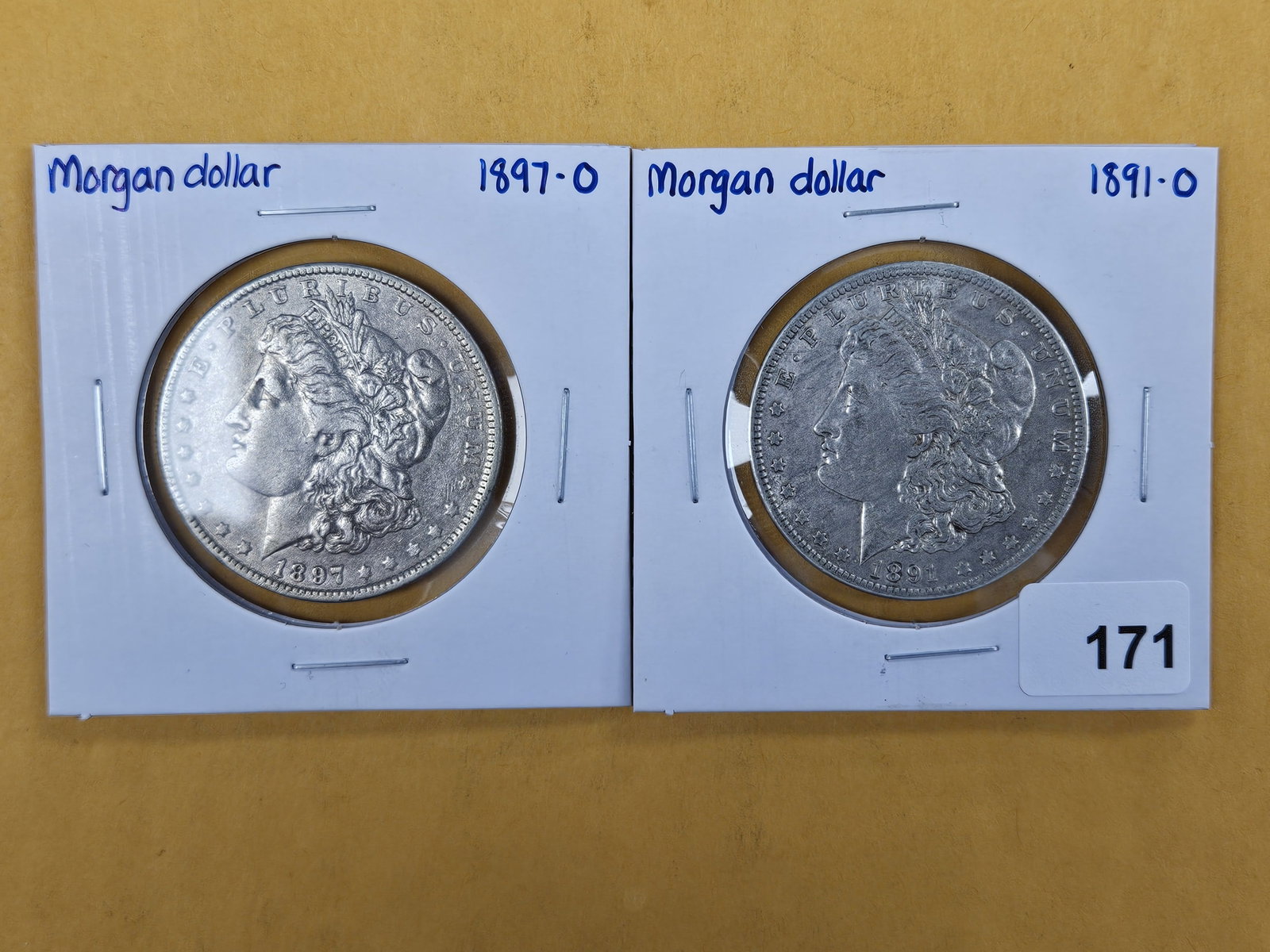 Two Better date Morgan Dollars: 1897-O and 1891-O