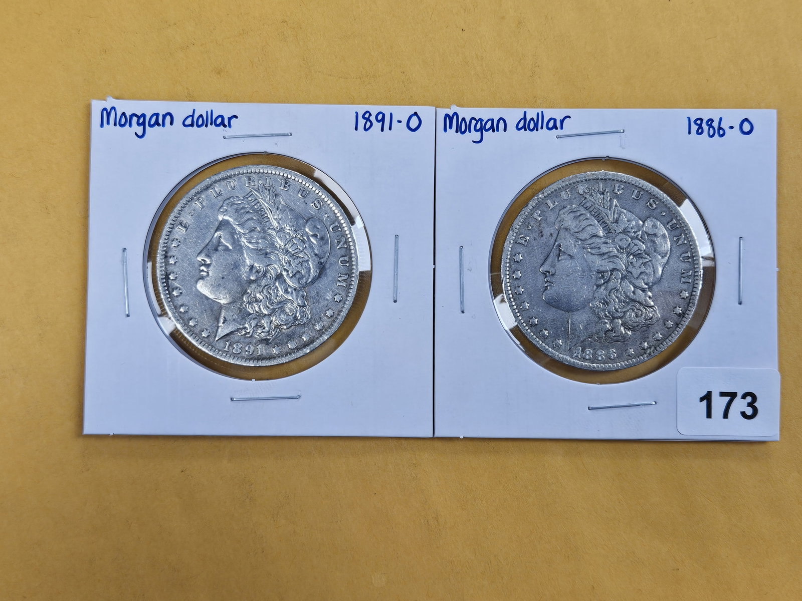 Two Better date Morgan Dollars: 1891-O and 1886-O