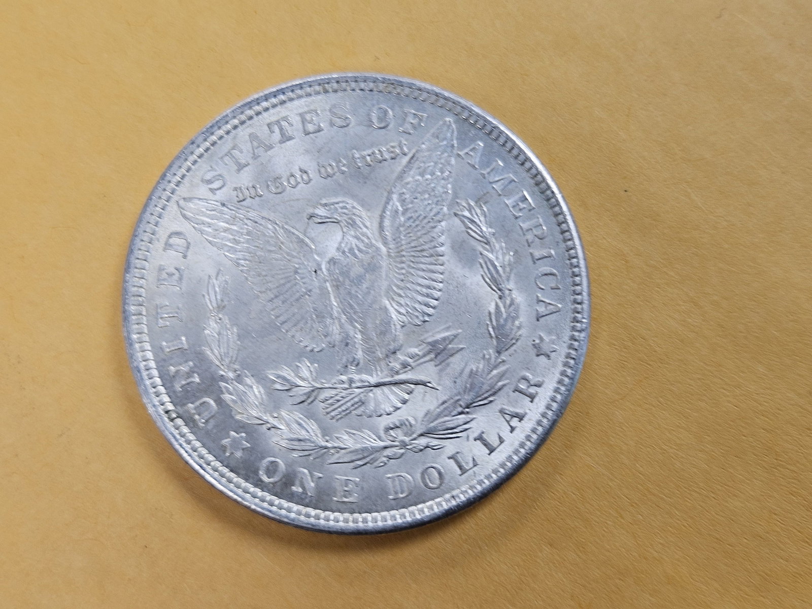 Bright Uncirculated 1921 Morgan silver Dollar - 3