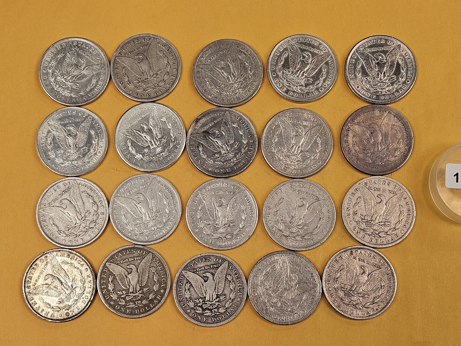 ** FULL ROLL ** Twenty Morgan Silver Dollars - 6